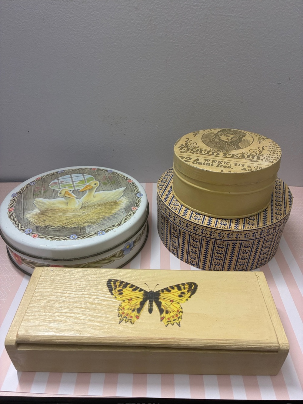 Four unique containers